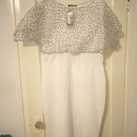 Plus Heart Organza midi Dress - Picture 2 of 9